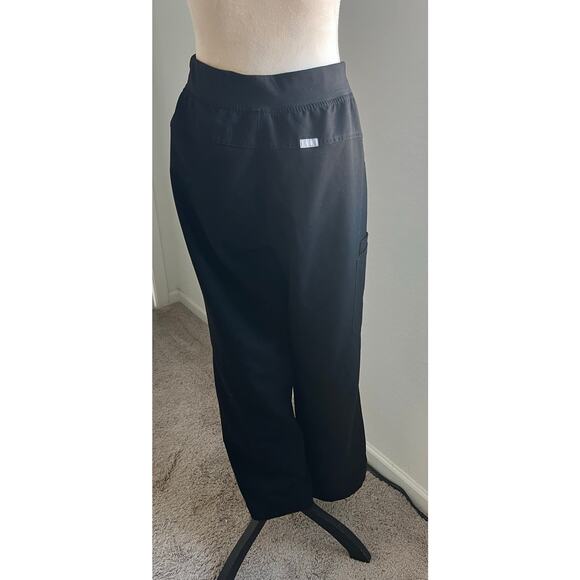 FIGS Black High Waisted Straight Leg Scrub Pants Medical Workwear Pants XL - Picture 5 of 8